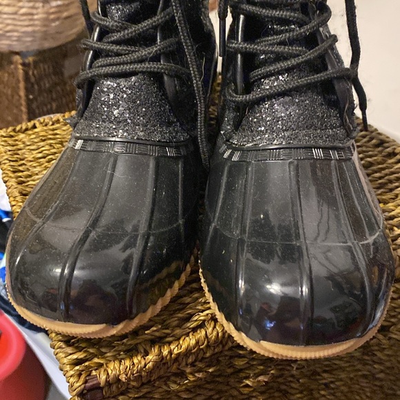 Black glitter rain boot - Picture 4 of 5